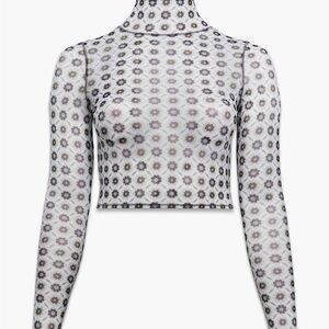 Savage X Fenty Floral Mesh Long Sleeve Top - 2x